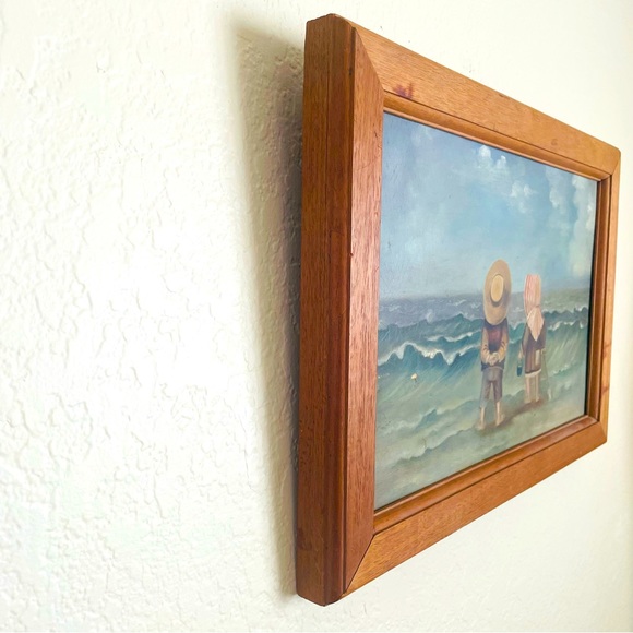 Vintage Original Dutch Oil on Board Painting Wood Frame~ 19”x 14” - Picture 8 of 11